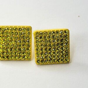 Square Yellow Earrings